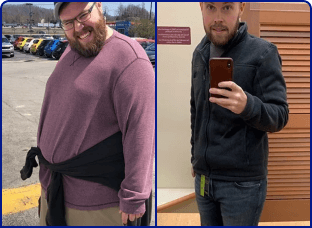 Avant et Après homme avec transformation corporelle